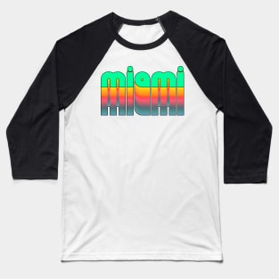 Miami Florida Pride Retro Style Represent Baseball T-Shirt